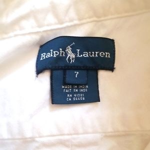 This nice white polo shirt that comes  in size 7